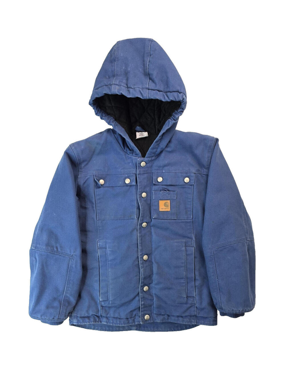 Carhartt Blue Canvas Chore Jacket Youth Boys Size 10-12 Years Medium M